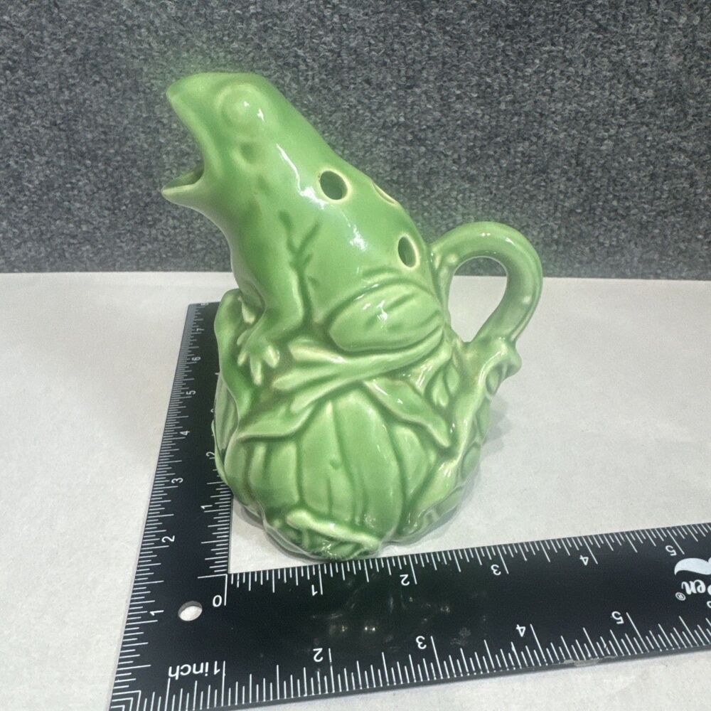 Ceramic Frog Pitcher Bud Case Incense Burner BRN Made In China